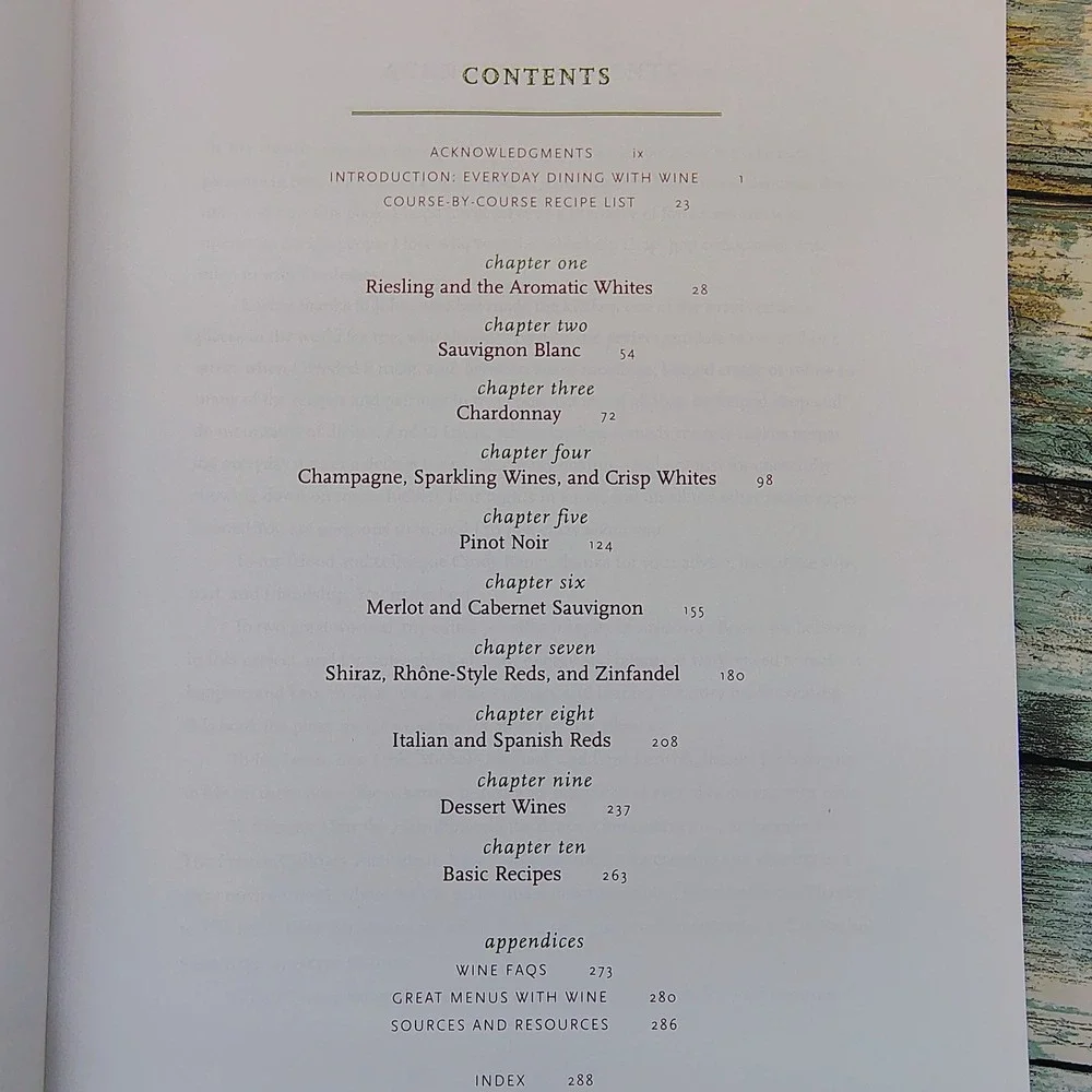 Everyday Dining With Wine Cookbook by Andrea Immer 2004 HCDJ Recipes VERY GOOD